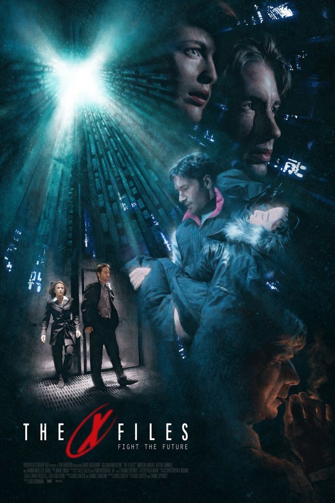 Illustrated alt poster of the film THE X FILES (1998).