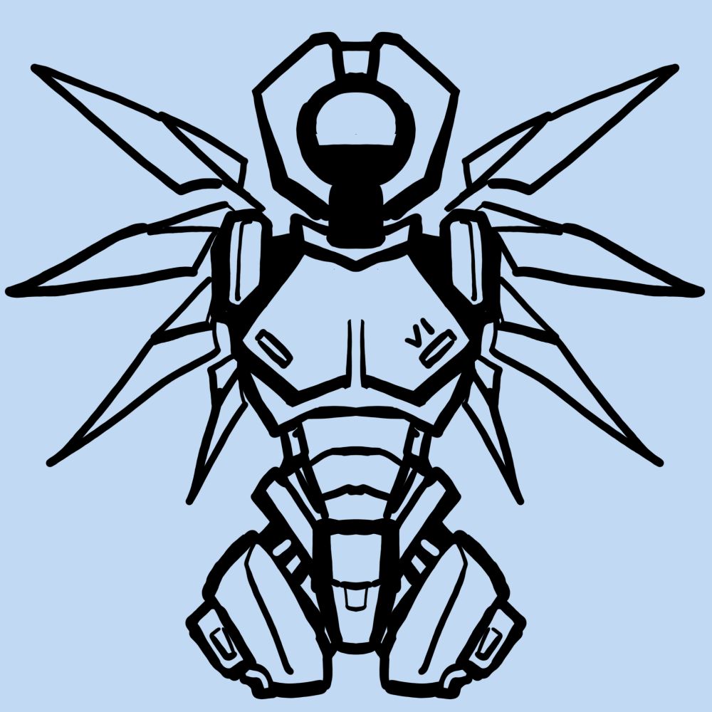 v1 drawn in the style of rimworld 