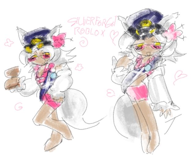SilverForgot's Roblox avatar poorly drawn in mspaint