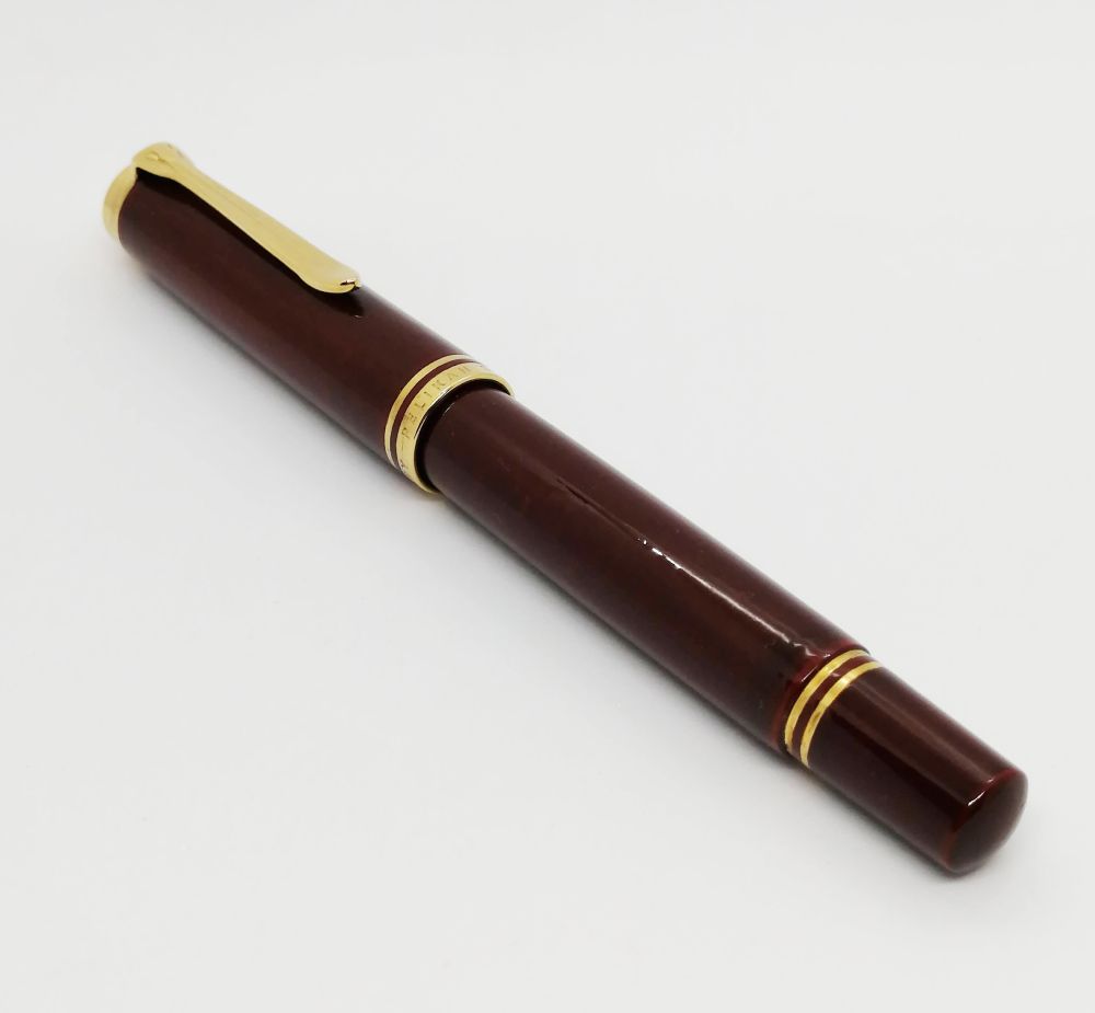 At a customer's request, I applied 'Aka-tame' finish to a Pelikan M800.