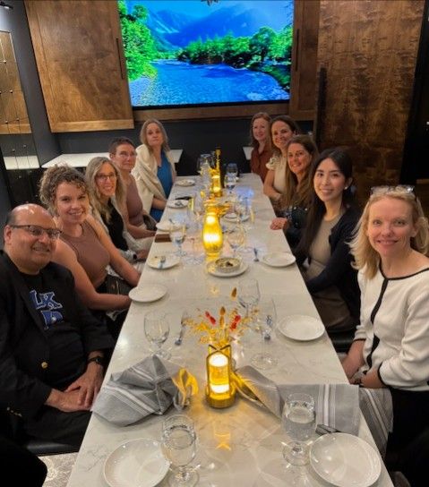 the team at dinner