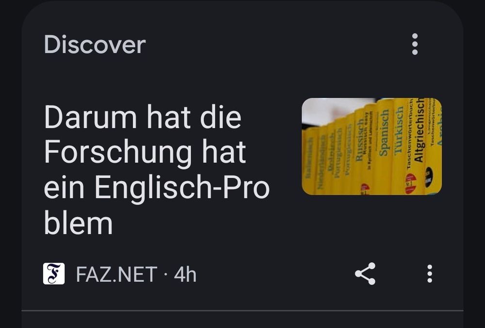 Werbung für FAZ.NET: Darum hat die Forschung hat ein Englisch-Problem 