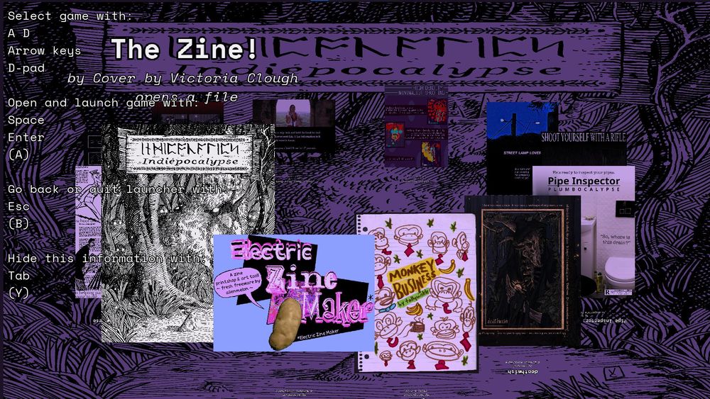screenshot of indiepocalypse launcher
