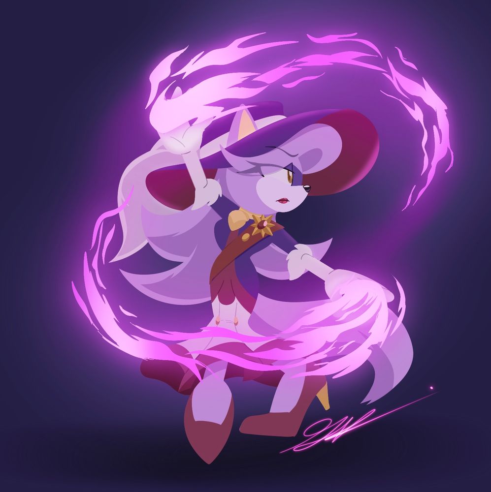 Fanart of a Sonic OC who is suppose to be Blaze’s mother 