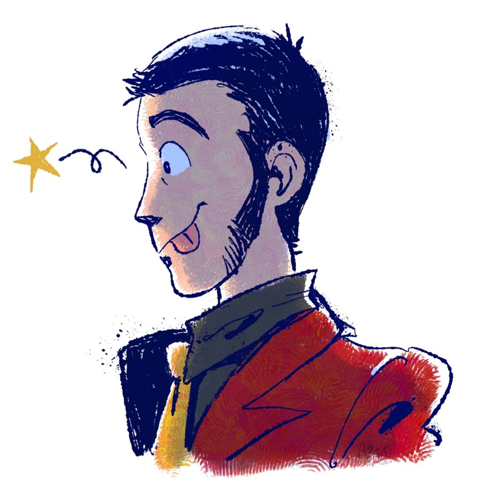 a colour drawing of lupin iii
