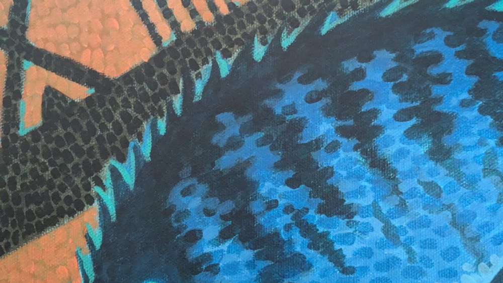 a closeup of the paint texture