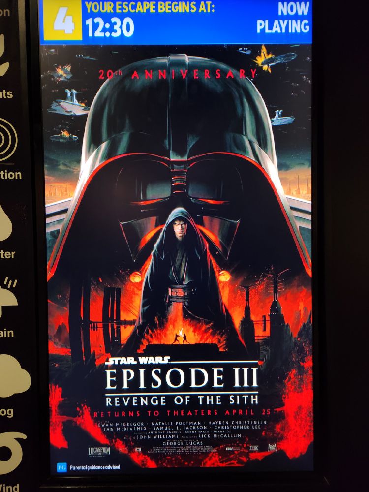 Movie poster for re-release of Star Wars Episode III