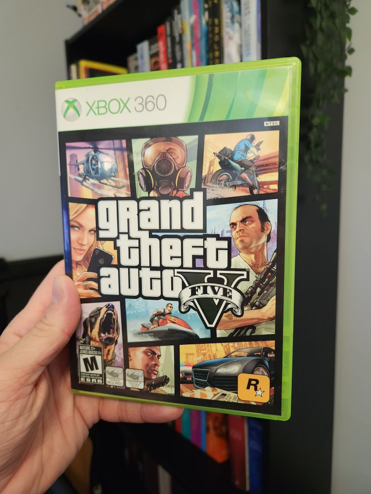 Xbox 360 box of Grand Theft Auto 5
