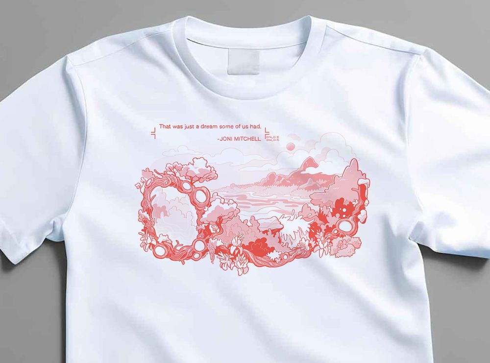 digital mockup of Krakoan Dream t-shirt