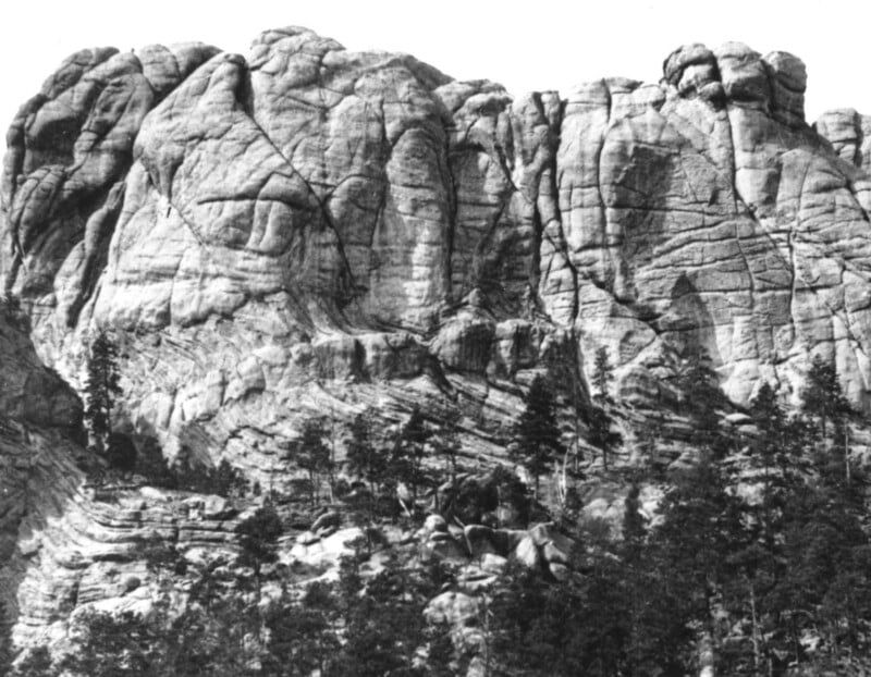 Image of the six grandfathers (original name) known as  "Mt. Rushmore" today before the presidents were carved into it. 