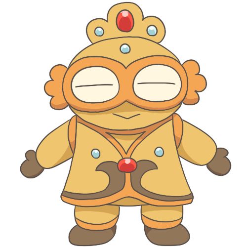 土偶キャラの「トグリモ」
身体の部分も表情になってるらしく、微妙に変わったりする。