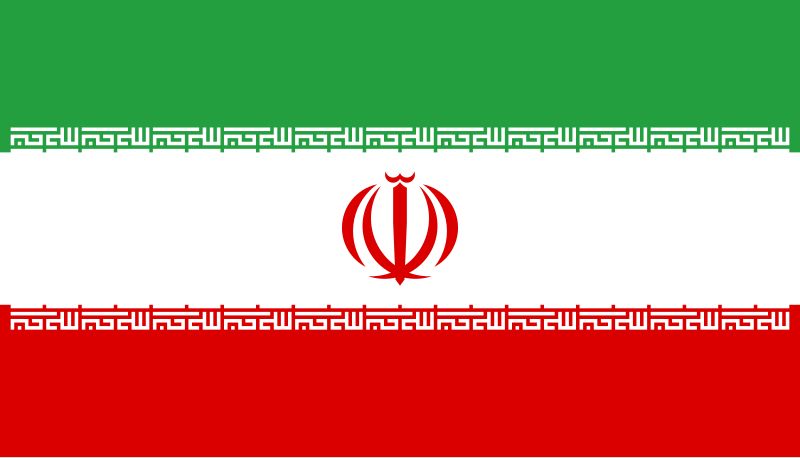 The flag of Iran