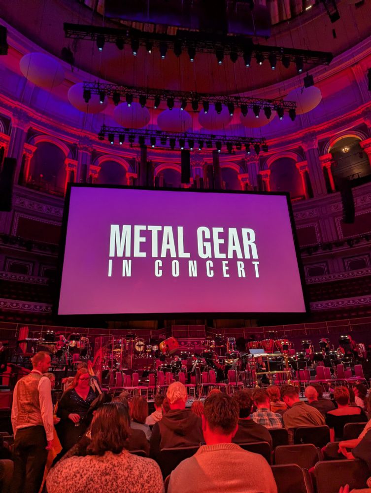 Orchestra in the Royal Albert Hall before performing 'Metal Gear in concert'