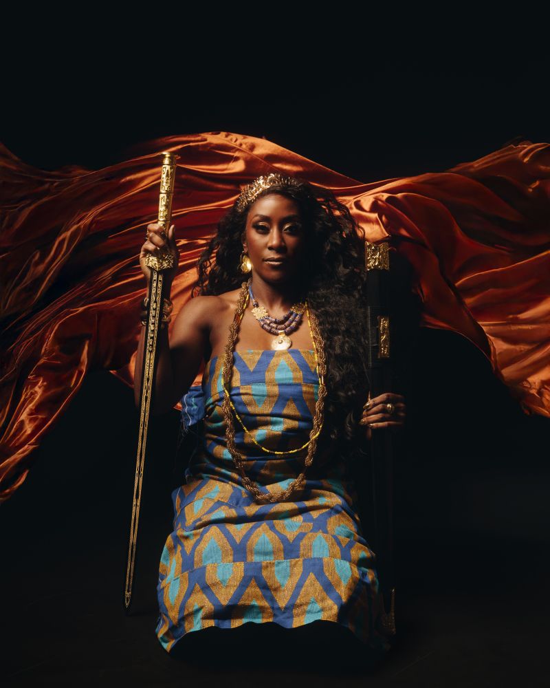 Channeling my Ashanti roots. Just a Ghanaian girl and her sword. 