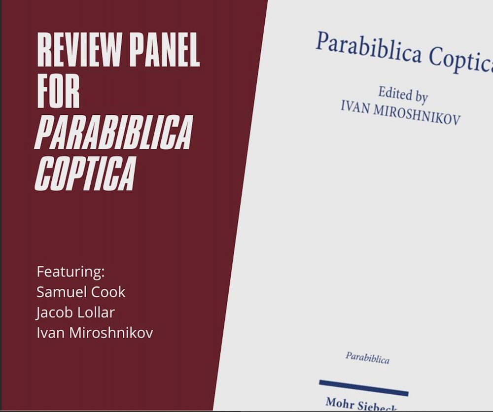 AJR Forum | Parabiblica Coptica — ANCIENT JEW REVIEW