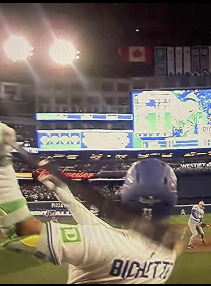 Umpire cam with an instant classic shot of Bo Bichette’s three-run homer off Shohei Ohtani.