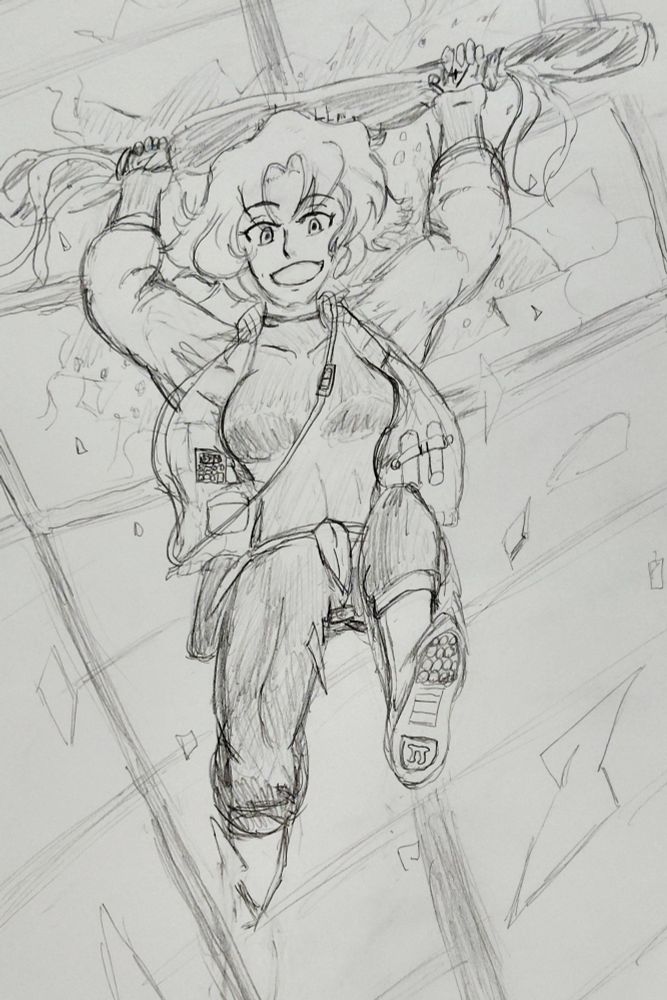 Pi jumping through a glass ceiling. 