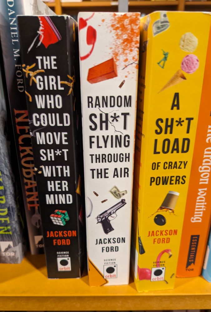 THE GIRL WHO COULD MOVE SHIT WITH HER MIND, RANDOM SHIT FLYING THROUGH THE AIR, AND A SHIT LOAD OF CRAZY POWERS, ALL WRITTEN BY A JACKSON FORD. WHY ARE WE YELLING