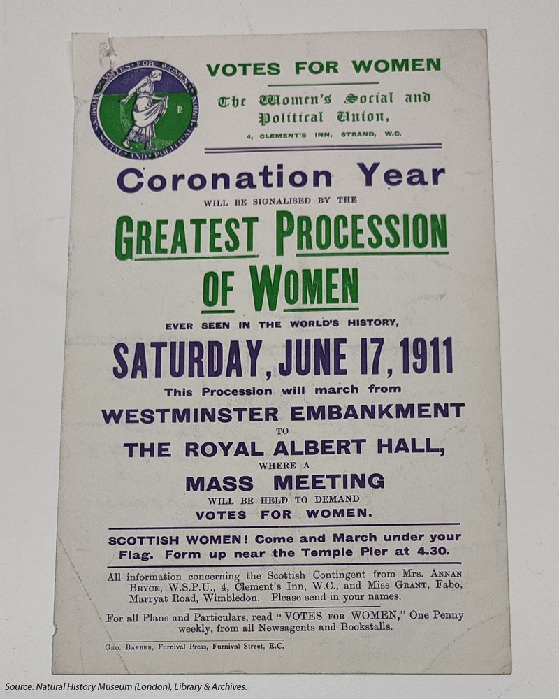A printed flyer advertising a march on the 17 June 1911.