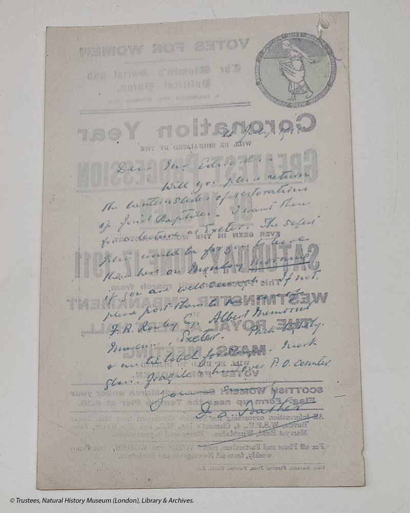 Handwritten notes on the back of a printed flyer.