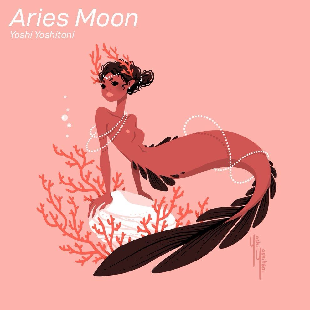 Aries Moon artwork by Yoshi Yoshitani