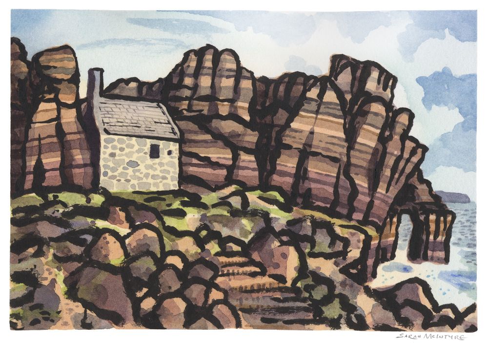 Painting of Saint Govan's Chapel