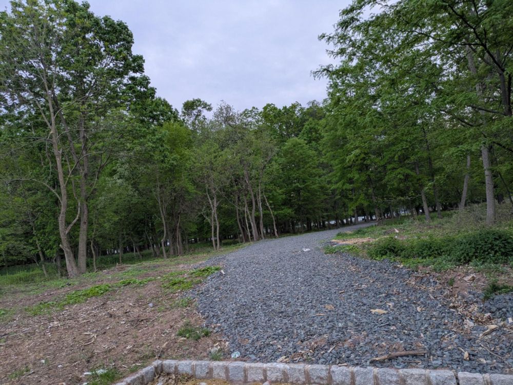 Newly installed gravel path