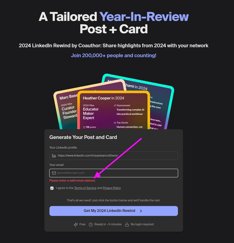 2024 LinkedIn Rewind profilering