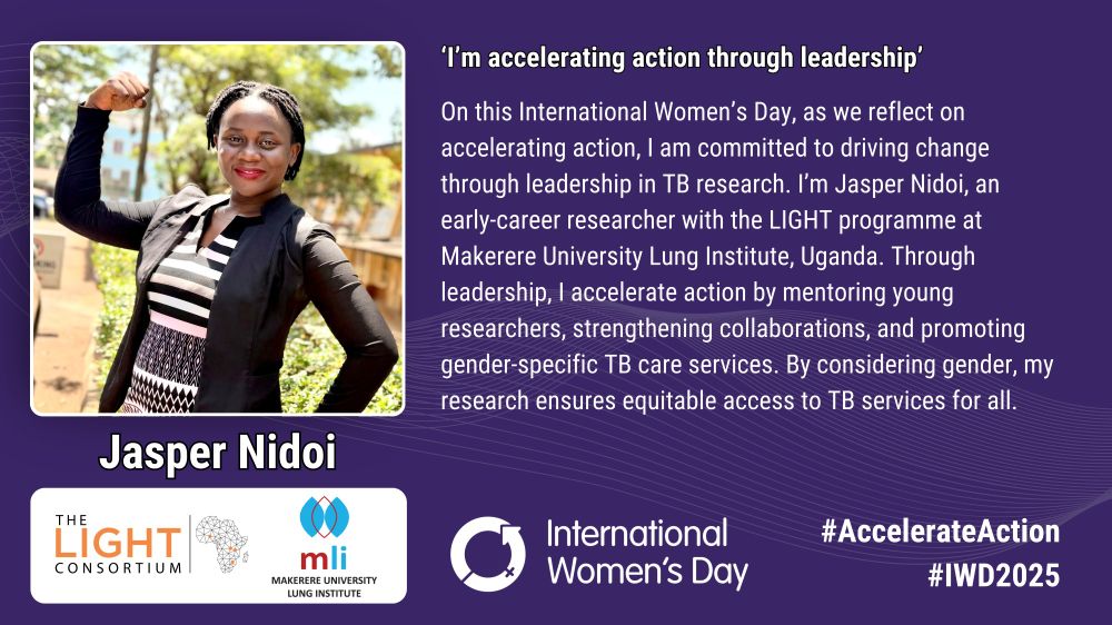 card showing images of Jasper Nidoi striking the pose for IWD2025. I am accelerating action through leadership.