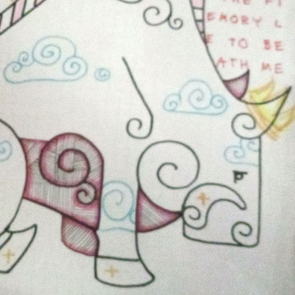 phone capture of marker illustration with text behind. line art of a stylized boar 🐗