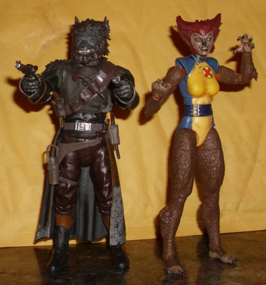repainted Captain Brutus & Wolfsbane action figures