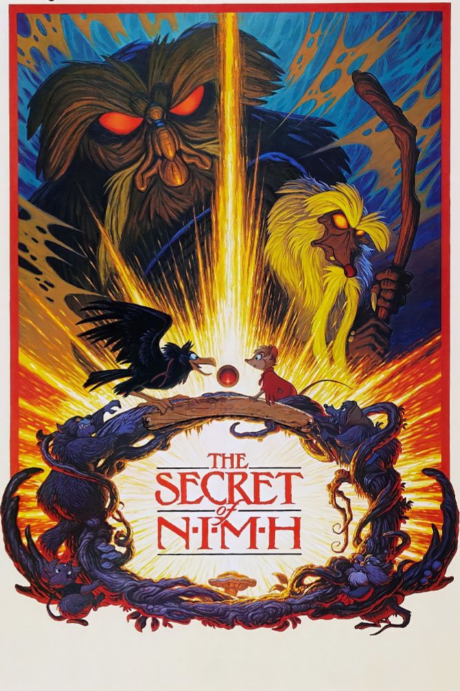 Clean poster of the 1982 Don Bluth film, the Secret of Nimh.