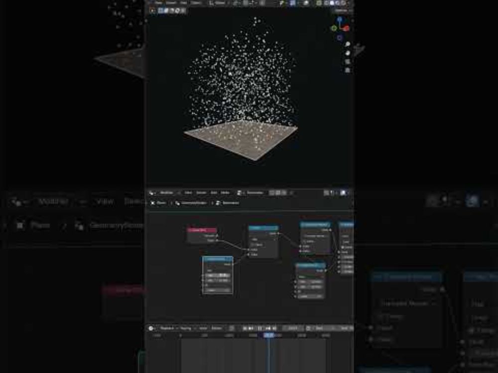 Rain Effect in Blender #geometrynodes #blender3d