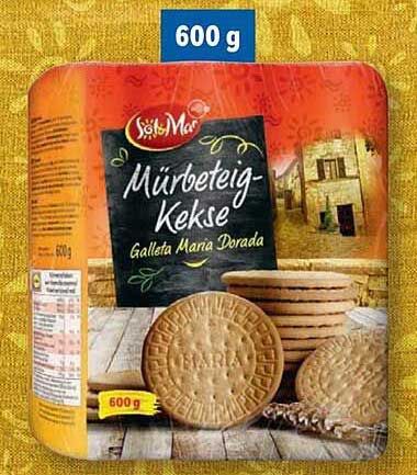 Zwei Fotos der genannten Kekse, jeweils in unterschiedlichen Verpackungen.