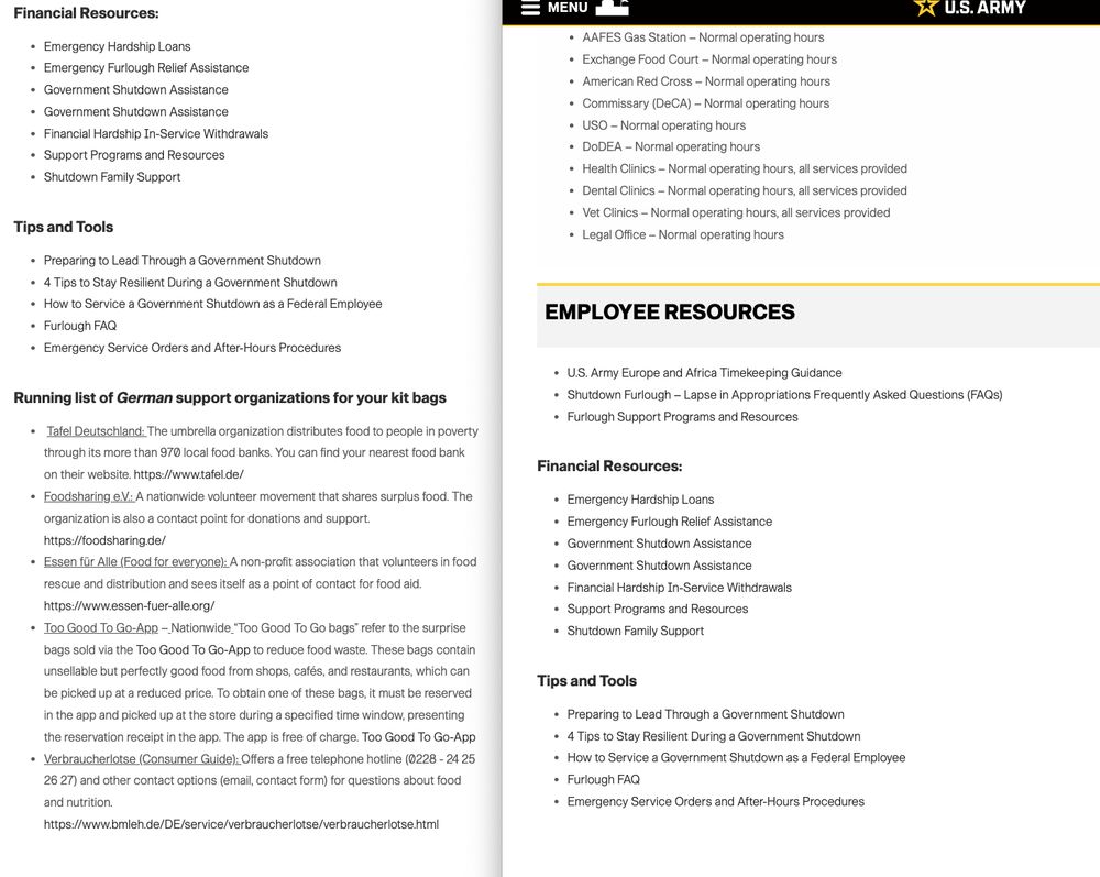 Vergleichender Screenshot der Seite. Links der Stand heute Vormittag, rechts der Stand am Mittag.

Der angesprochene Teil fehlt einfach.
