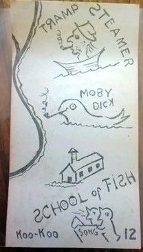 Part of a 1930s island map printed on wrappers for pieces of Tattoo Gum