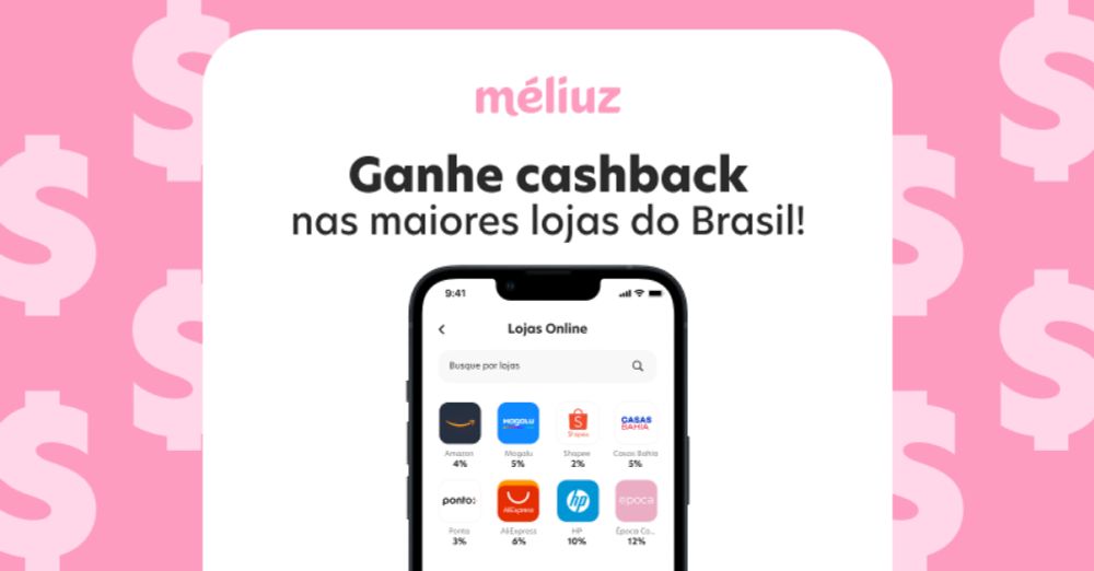 Ganhe cashback em todas as suas compras. Clique aqui e comece com R$ 5!