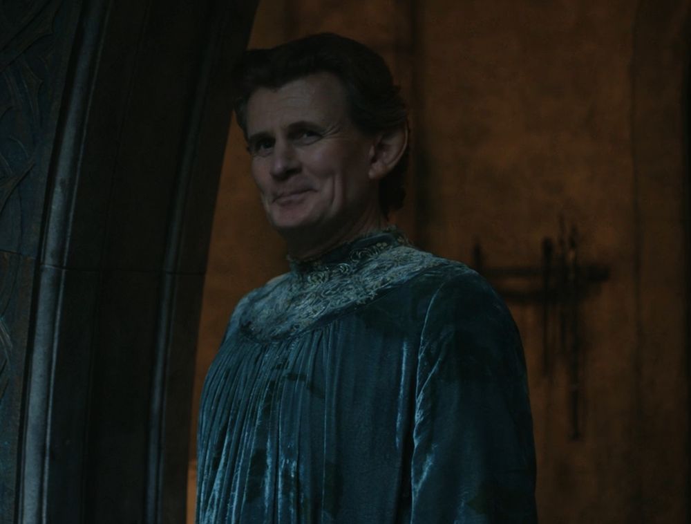 Celebrimbor blushing, trying to hide his excitement