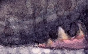 A small cropped frame from some paleo artwork being used as a contest to see who can guess what the topic of the forthcoming paper is!