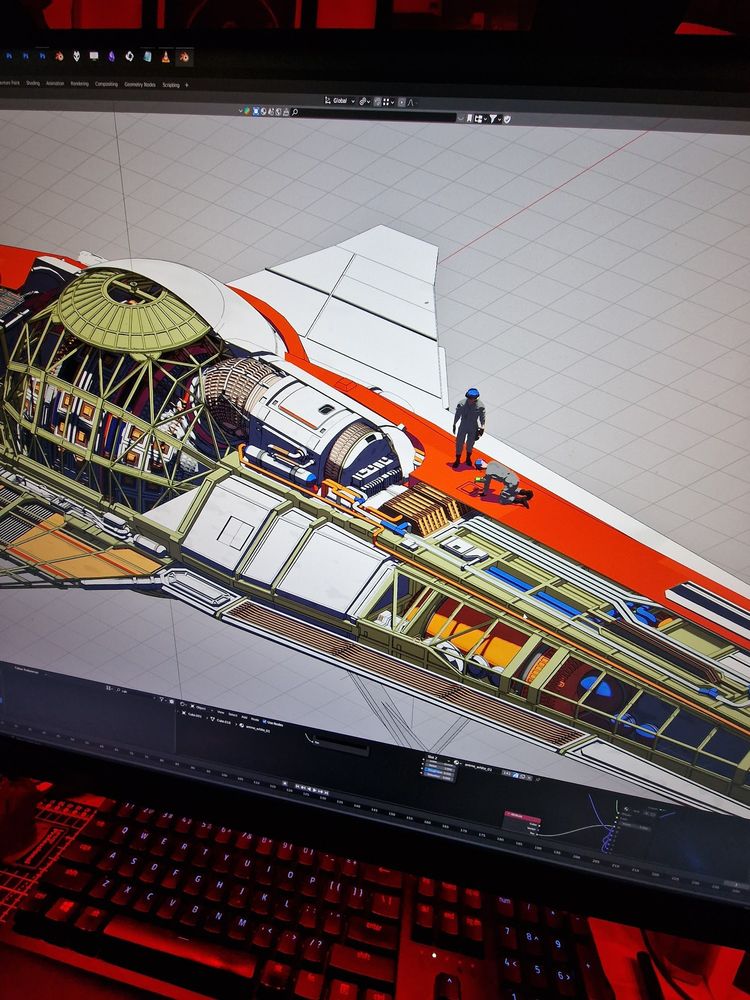 cross section of a spaceship