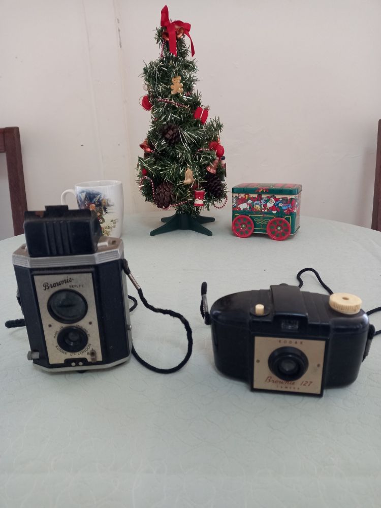 Kodak Brownie cameras, but not Box Brownies.