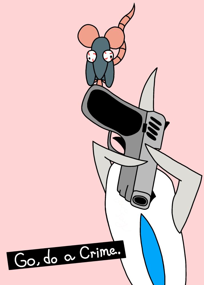 My persona giving Lémy a gun for crime.