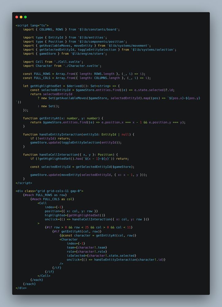 Code illustrating $derived + function