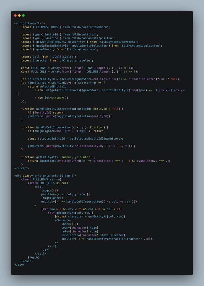 Code illustrating $derived.by