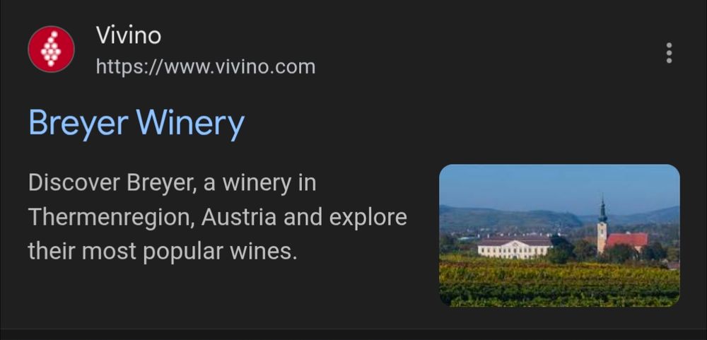 An ad for Breyer Winery.