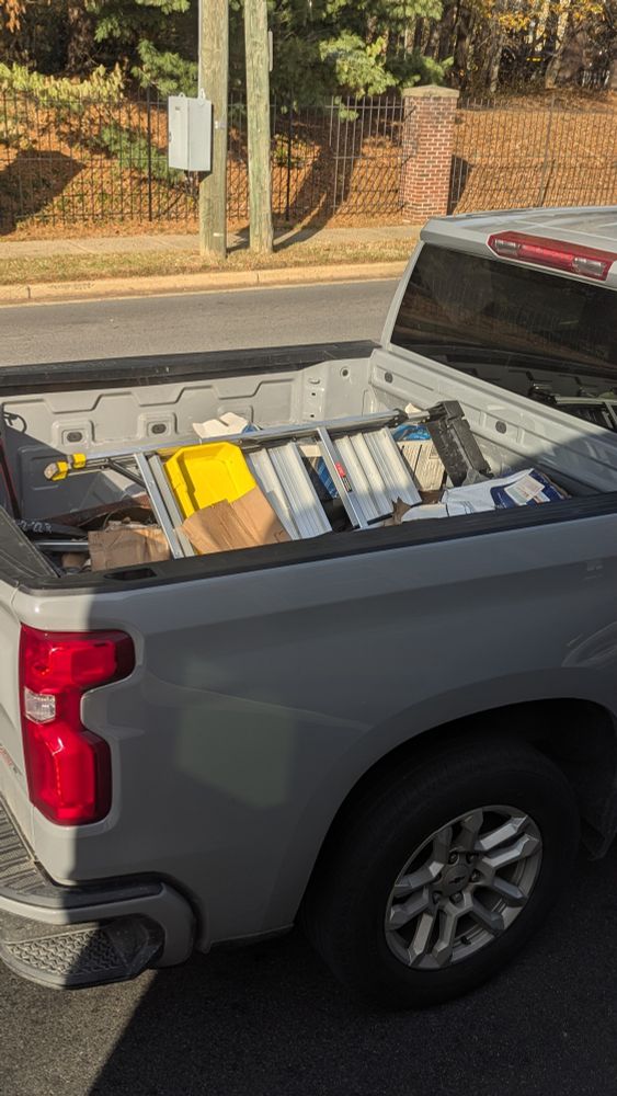 Item with an A-frame ladder shape approximately 4-5 feet in height, with two steps approximately the size of traditional stepstool steps.