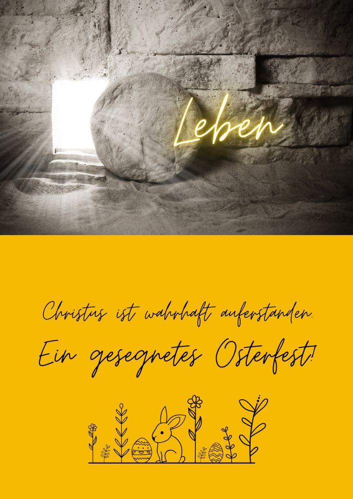 leeres grab und osterwünsche