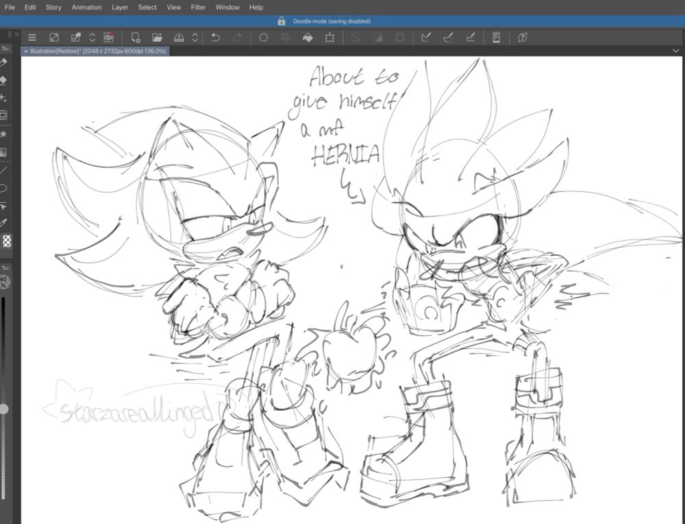 Silver struggling to lift an apple with his powers while Shadow judges him 