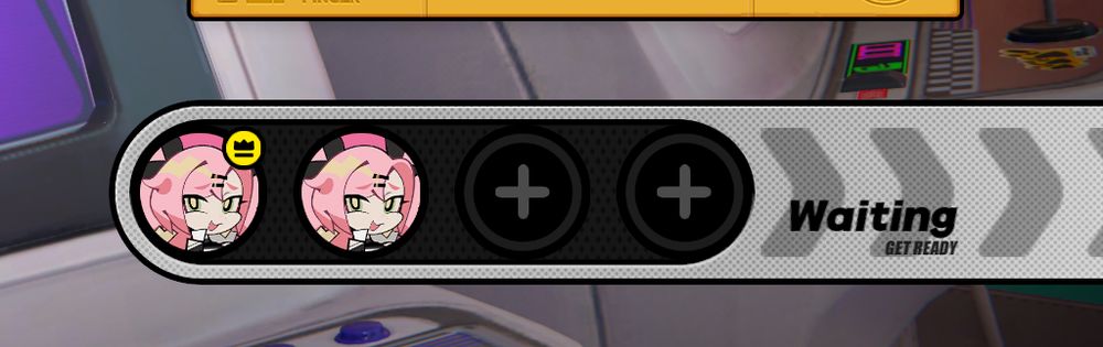 ZZZ screenshot in the arcade, with two Nicole avatars in queue