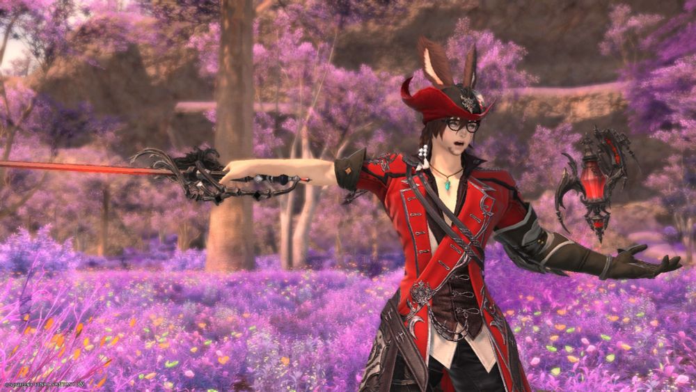 Xelcron in his red mage outfit getting ready to battle